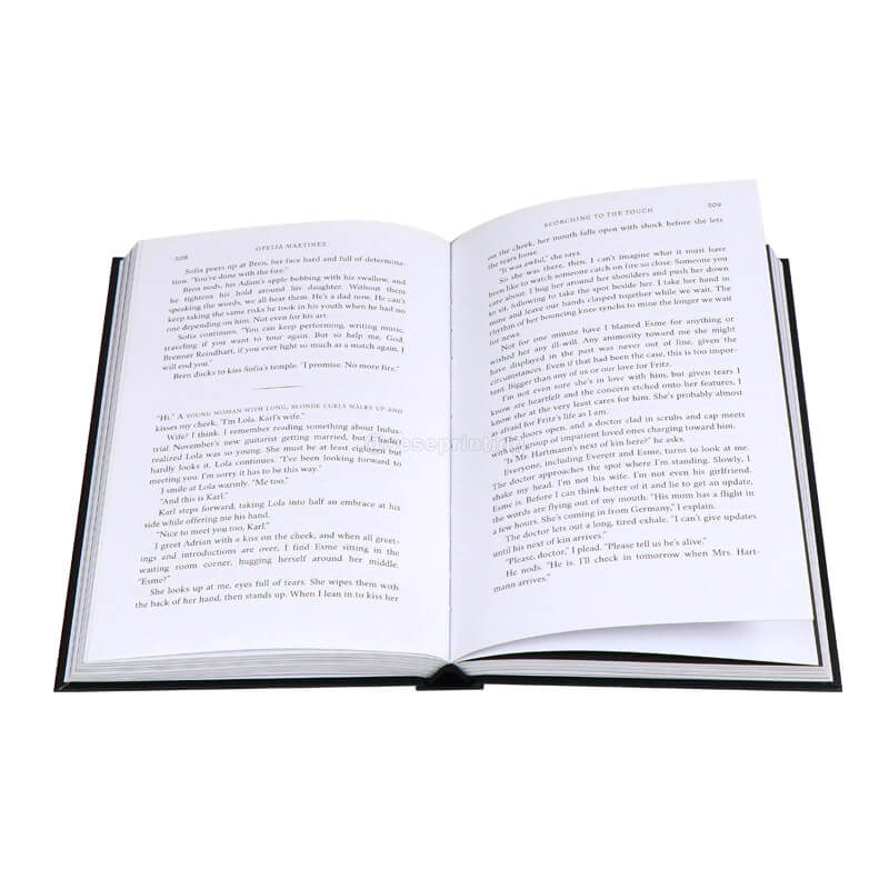 Custom Book Printing Foil Stamping Hardcover Fiction Novel