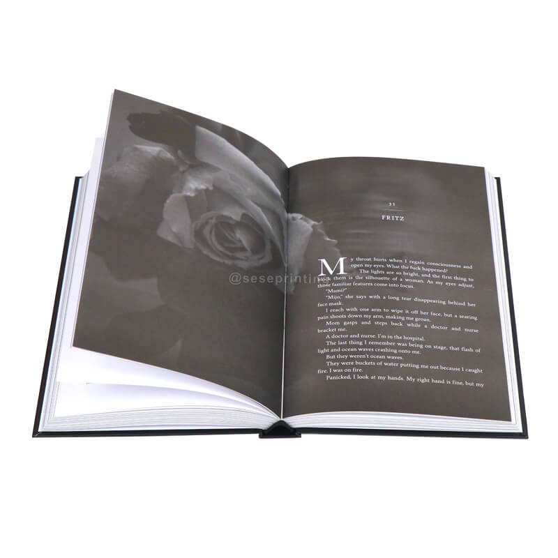 Custom Book Printing Foil Stamping Hardcover Fiction Novel