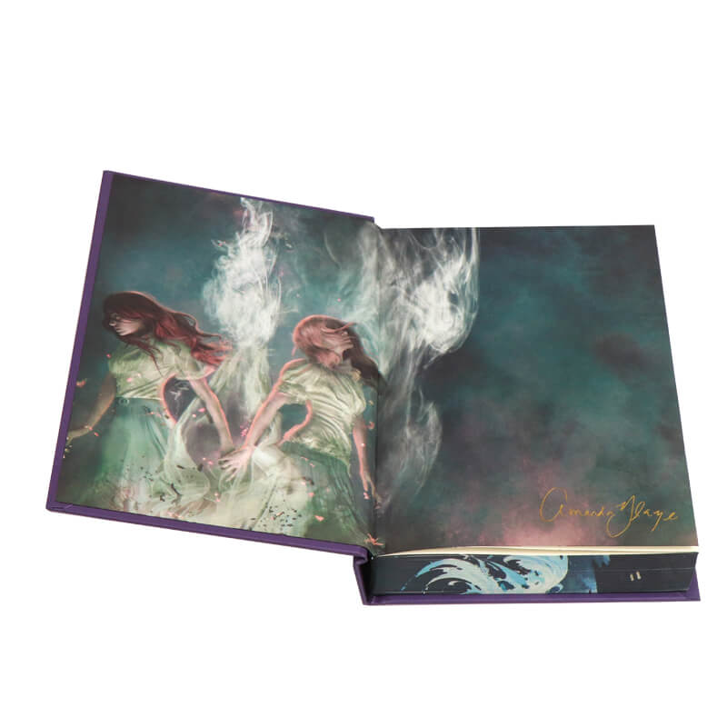 Custom Books Printing Publishing Foil Hardcover with Sprayed Edges