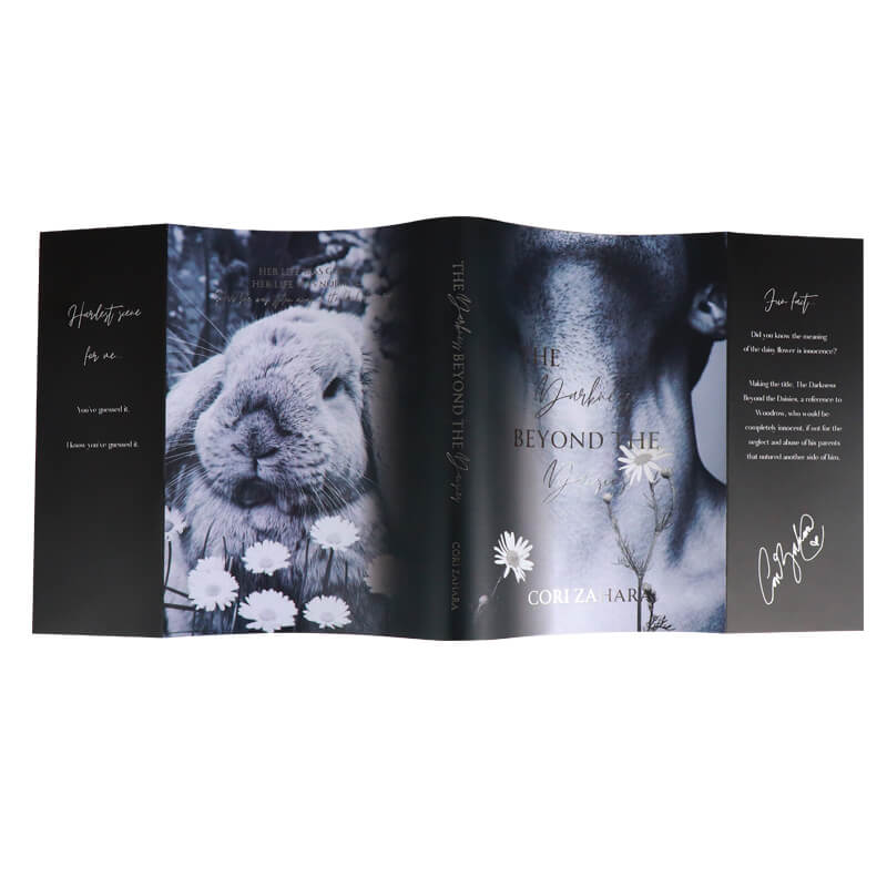 Double Sided Printing Book Dust Jackets with Silver Foil on Cover