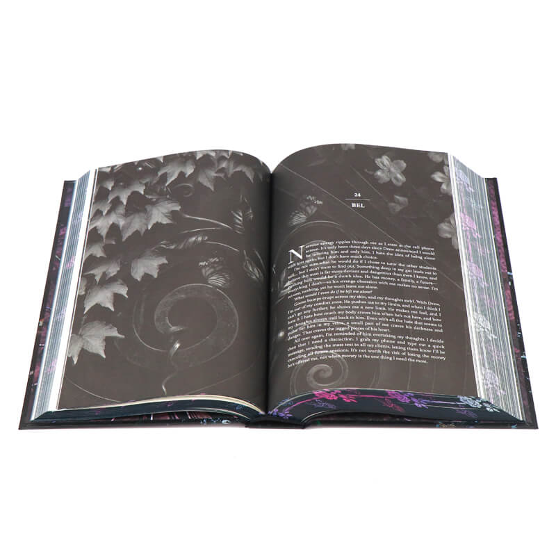 Embossed Hardcover Book Printing with Foiling and Pattern Sprayed Edges