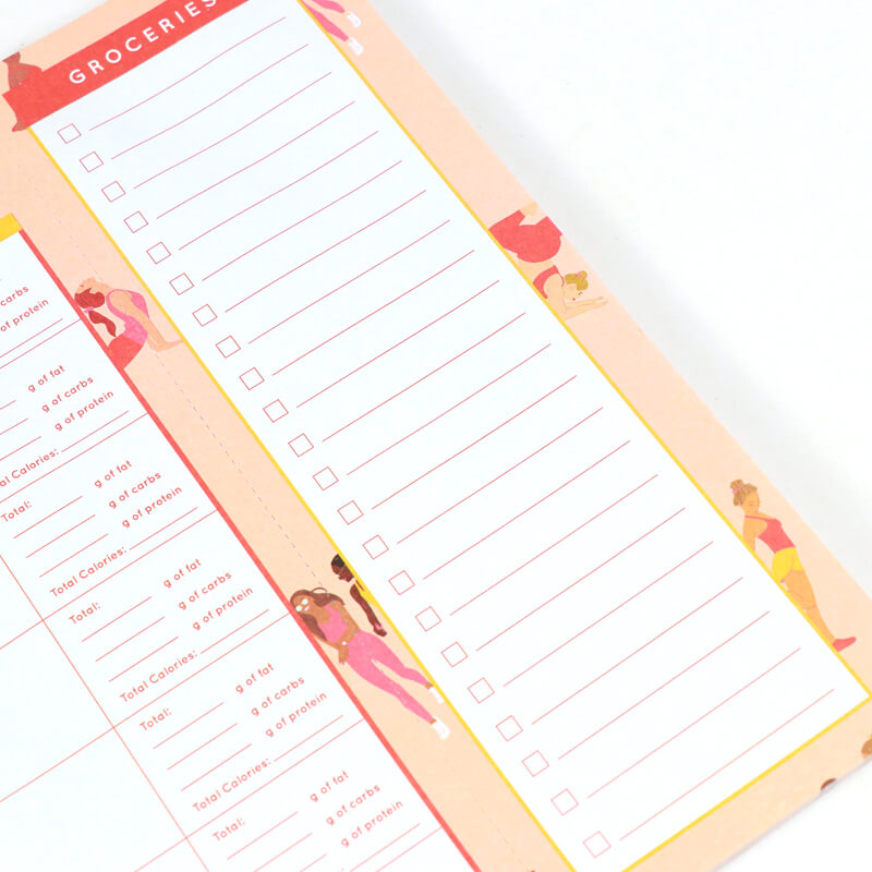 Custom Tear off Notepad Personalized Weekly Meal Planner Printing