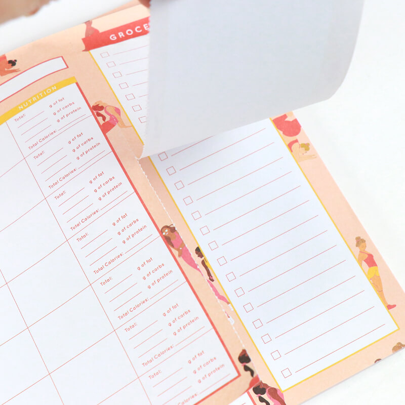 Custom Tear off Notepad Personalized Weekly Meal Planner Printing