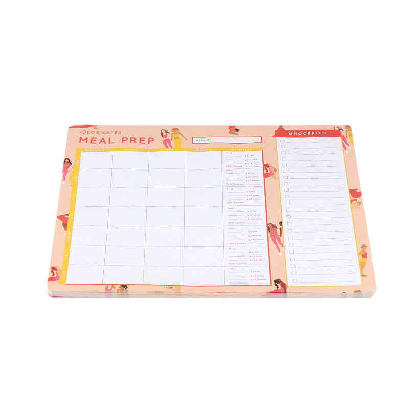 Custom Tear off Notepad Personalized Weekly Meal Planner Printing