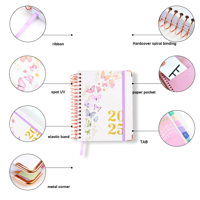 Journal Manufacturers Custom Printing Spiral Monthly Planner