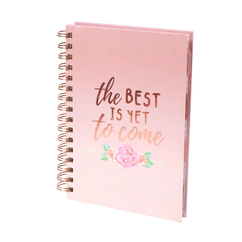 Undated Spiral Journal Custom Printing Wedding Planner with Stickers