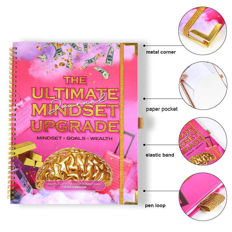 Budget Planner Printing Spiral Hardcover Mindset and Goals Journal