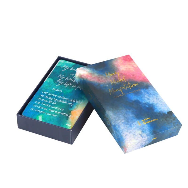 Daily Manifestation Cards Printing Affirmation Card Deck with Rigid Box