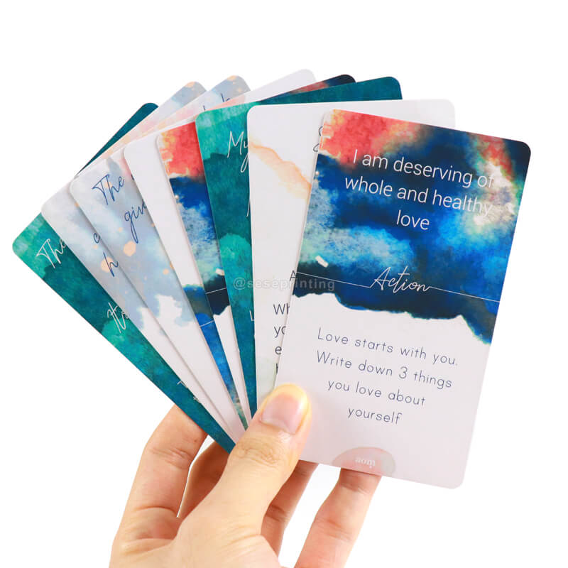 Daily Manifestation Cards Printing Affirmation Card Deck with Rigid Box