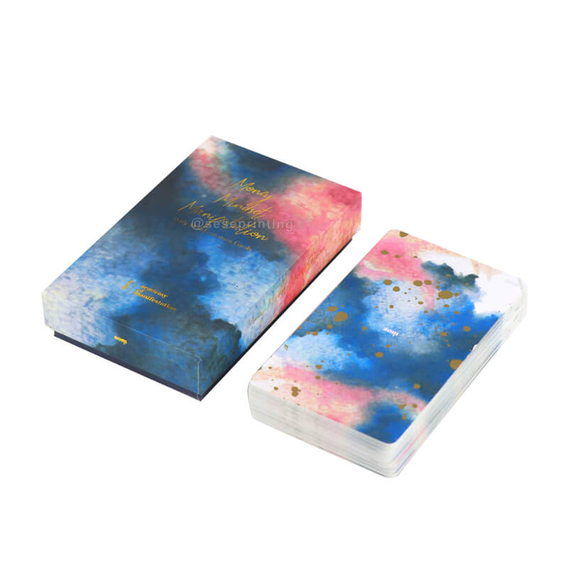 Daily Manifestation Cards Printing Affirmation Card Deck with Rigid Box