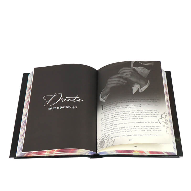 Custom Foil Hardcover Book Printing Sprayed Edges and Dust Jackets