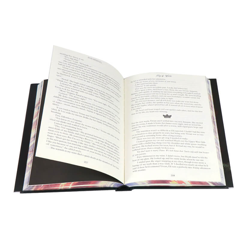 Custom Foil Hardcover Book Printing Sprayed Edges and Dust Jackets