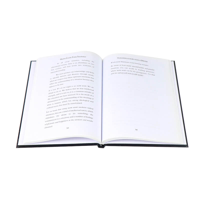 Black and White Printing Novel Glossy Hardcover Book Publishing