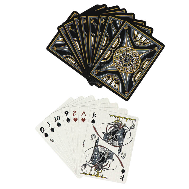 Gold Foil Card Game Manufacturer Poker Cards with Packaging Box