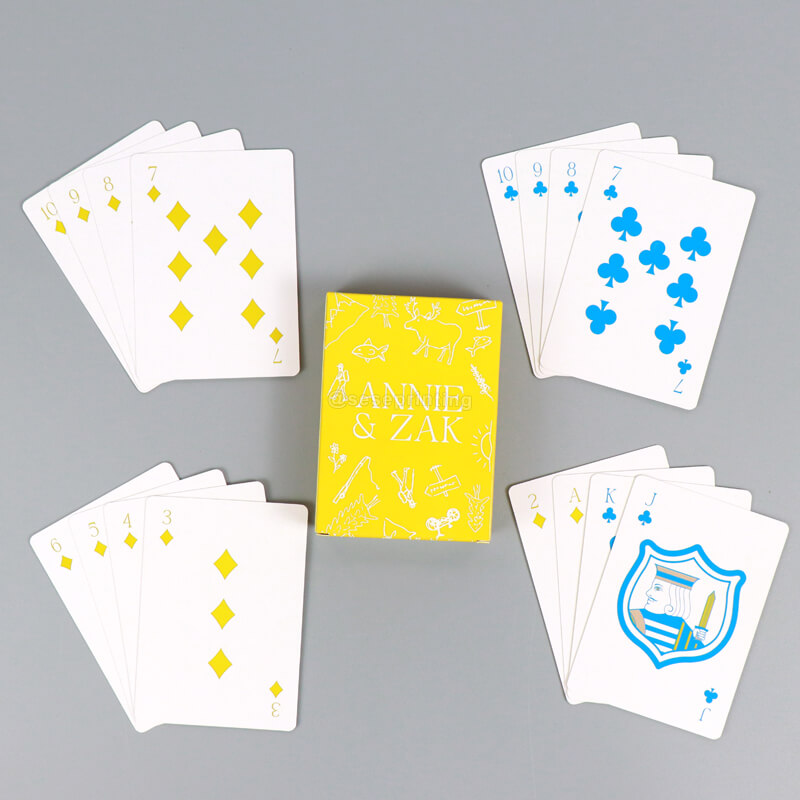 Decks of 54 Poker Cards with the Back and Front Design in Colors