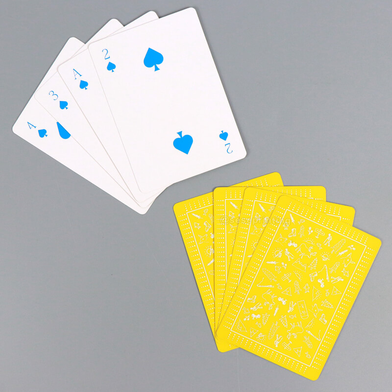 Decks of 54 Poker Cards with the Back and Front Design in Colors