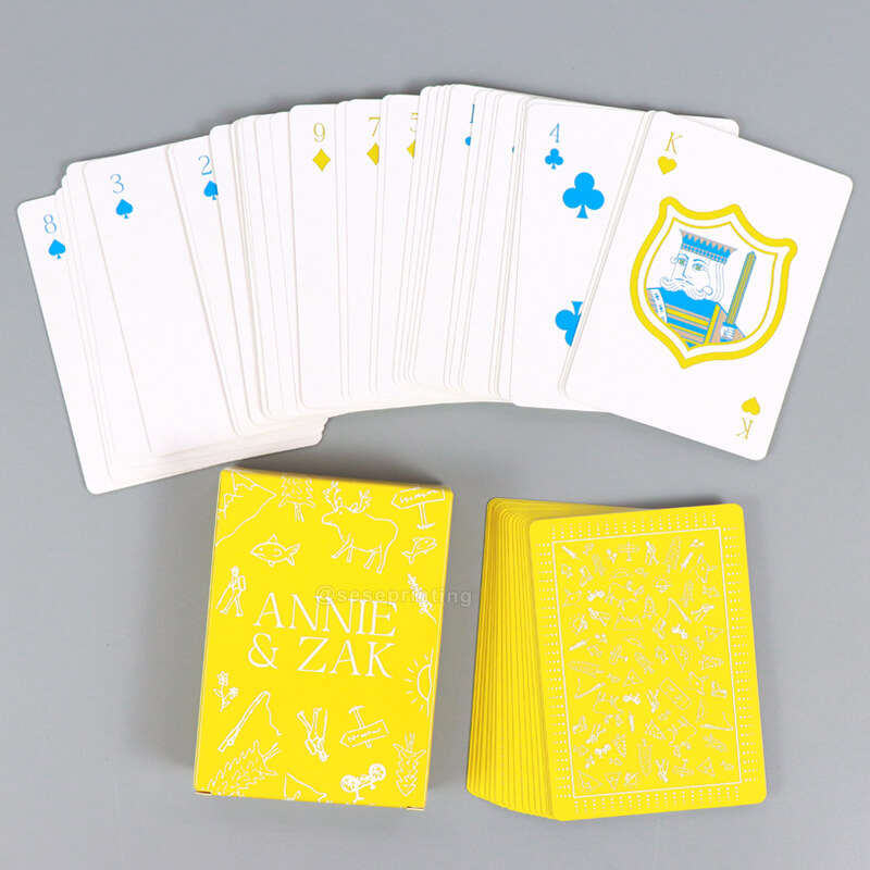 Decks of 54 Poker Cards with the Back and Front Design in Colors