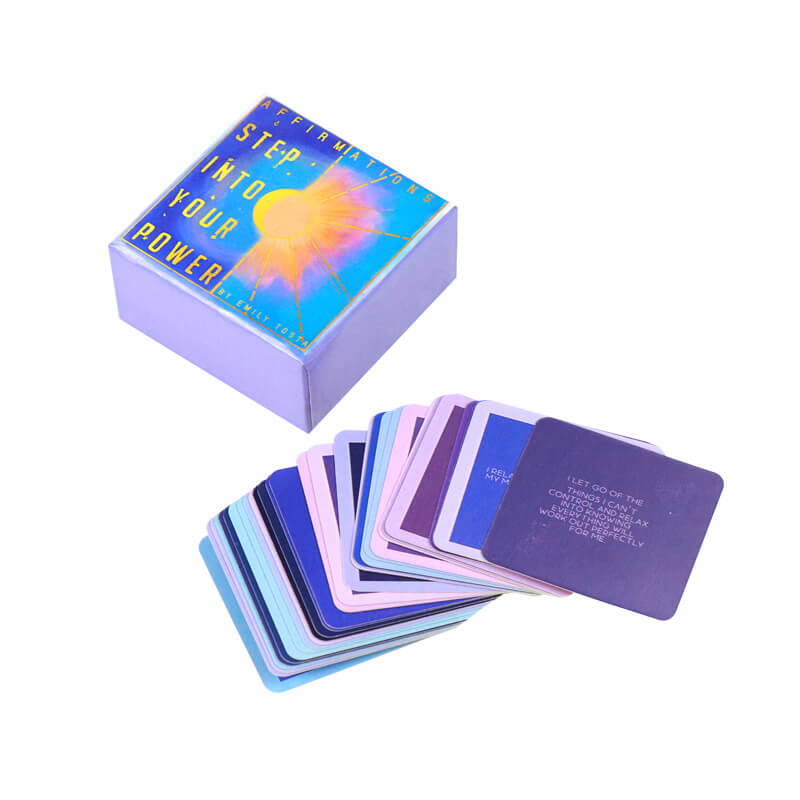 Mini Card Game Custom Printing Affirmation Cards Deck with Box