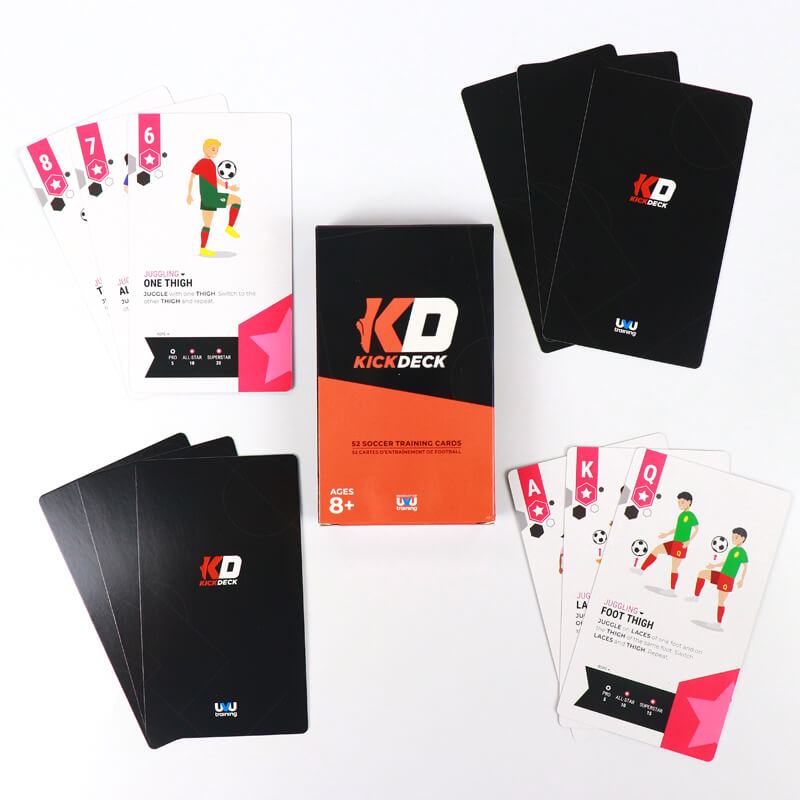 Create Your Own Flashcards Custom 52 Soccer Training Cards Printing