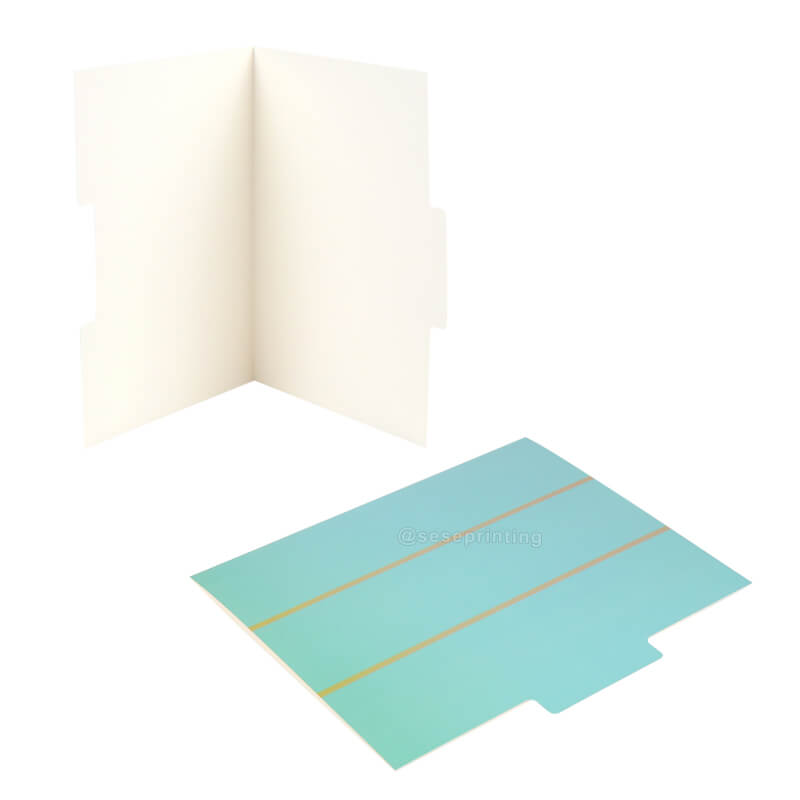 Custom Printing A4 Paper Presentation File Folder with Tab