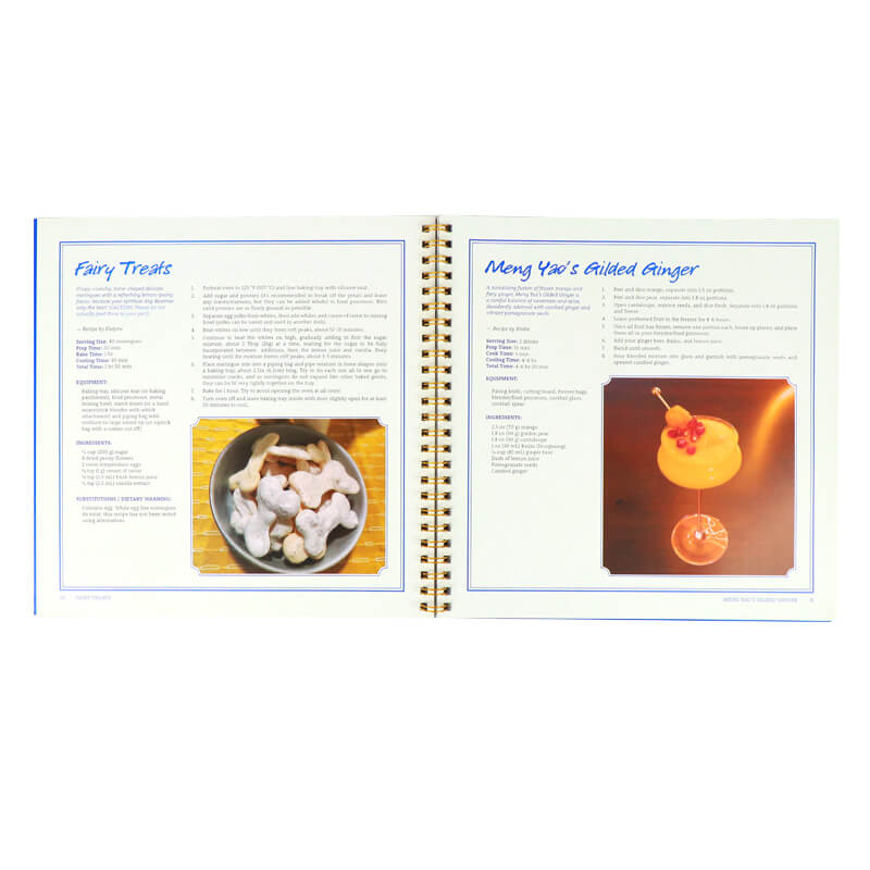 Make Your Own Cookbook Custom Printing Spiral Bound Recipe Book