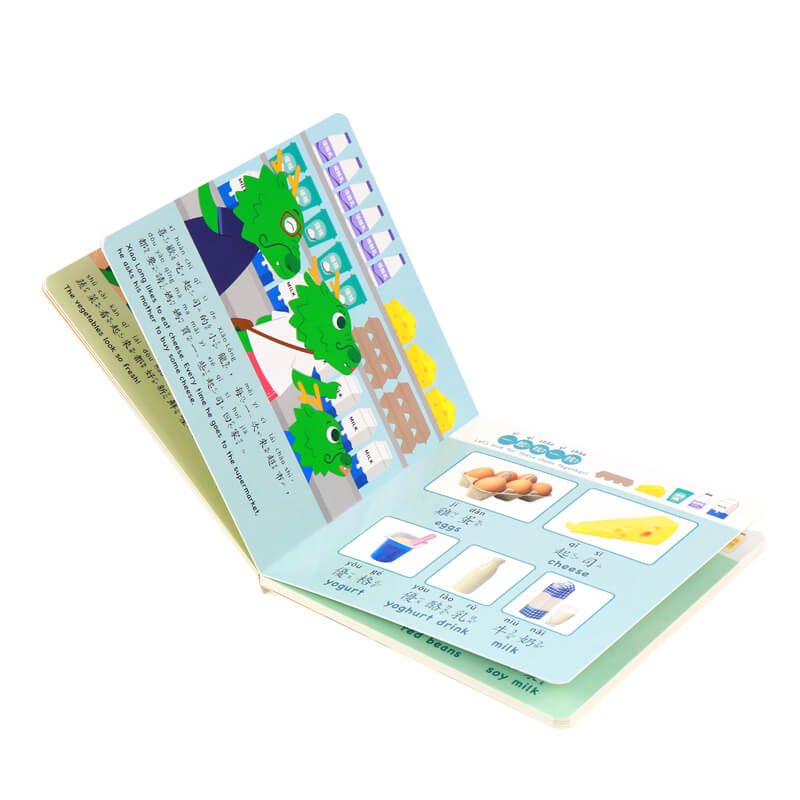 Language Cardboard Book Educational Early Learning Books for Kids