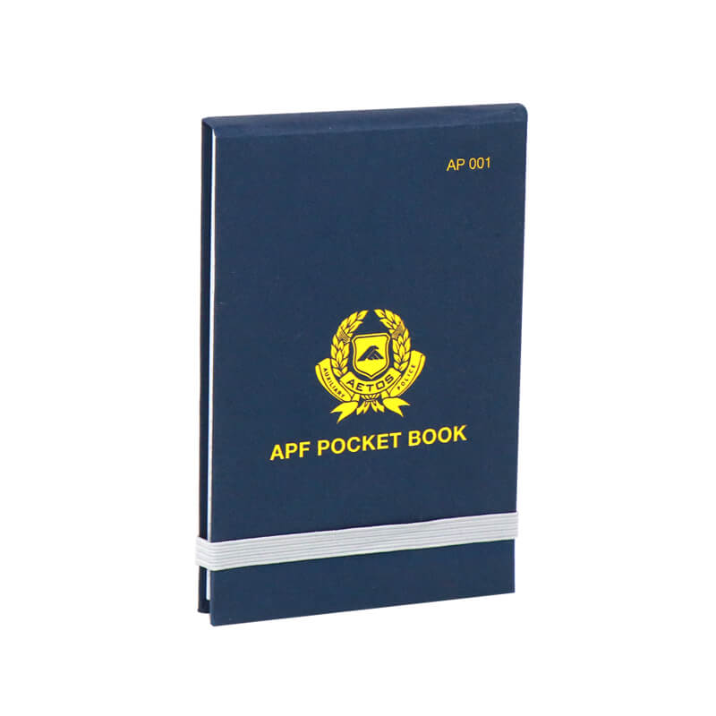 Printed Hardcover Pocket Notebook Journal with Elastic Band