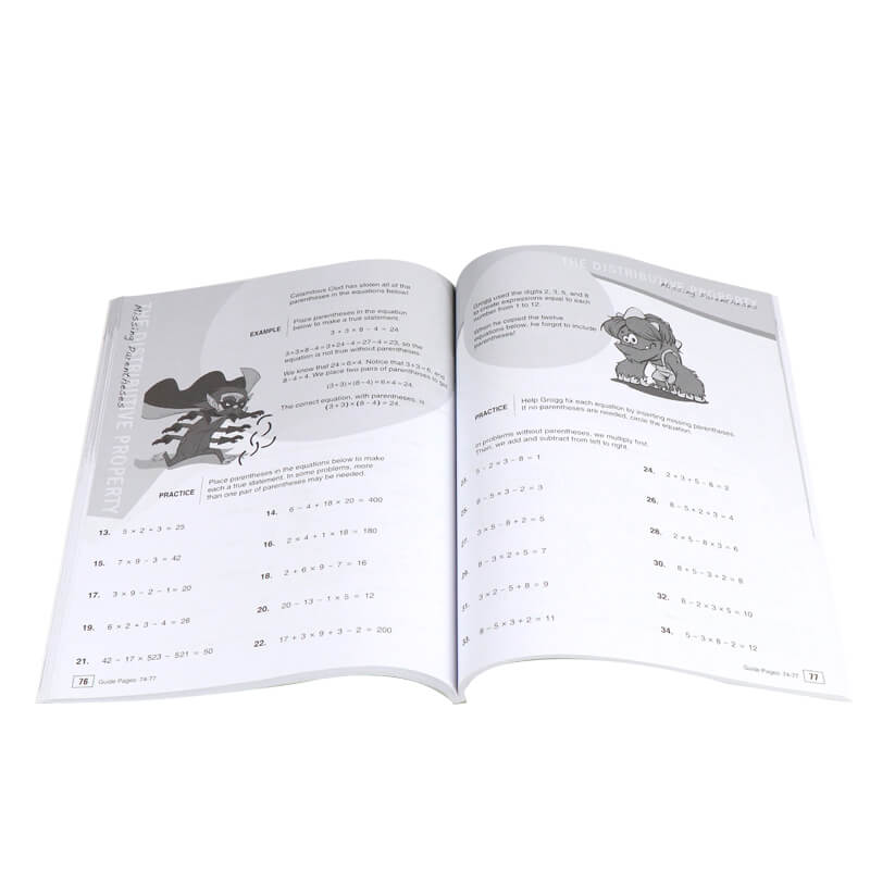 School Textbook Printing Paperback Exercise Book for Children