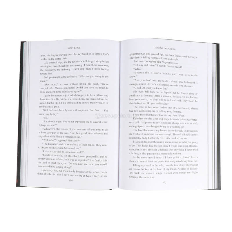 Book Printing Services Black and White Printing Foil Hardback Fiction Novels