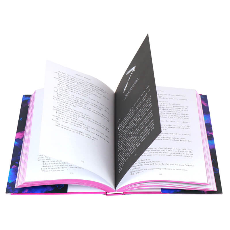 Hardcover Book Printed Dust Jackets and Pink Stenciled Edges