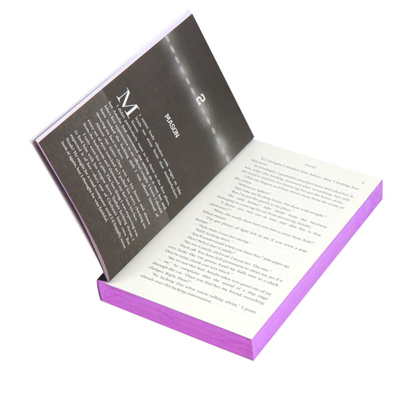 Black and White Interior Printing Paperback Book with Sprayed Edges