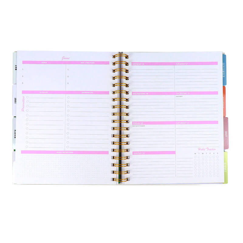 Daily Journal Printing Spiral PVC Cover Planner Organizer for Nurses