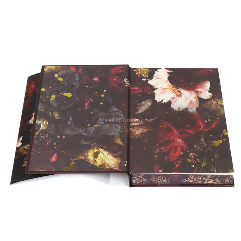 Custom Hardcover Book Printing with Pattern Sprayed Edges, Foil Finish & Full-Color Endpapers