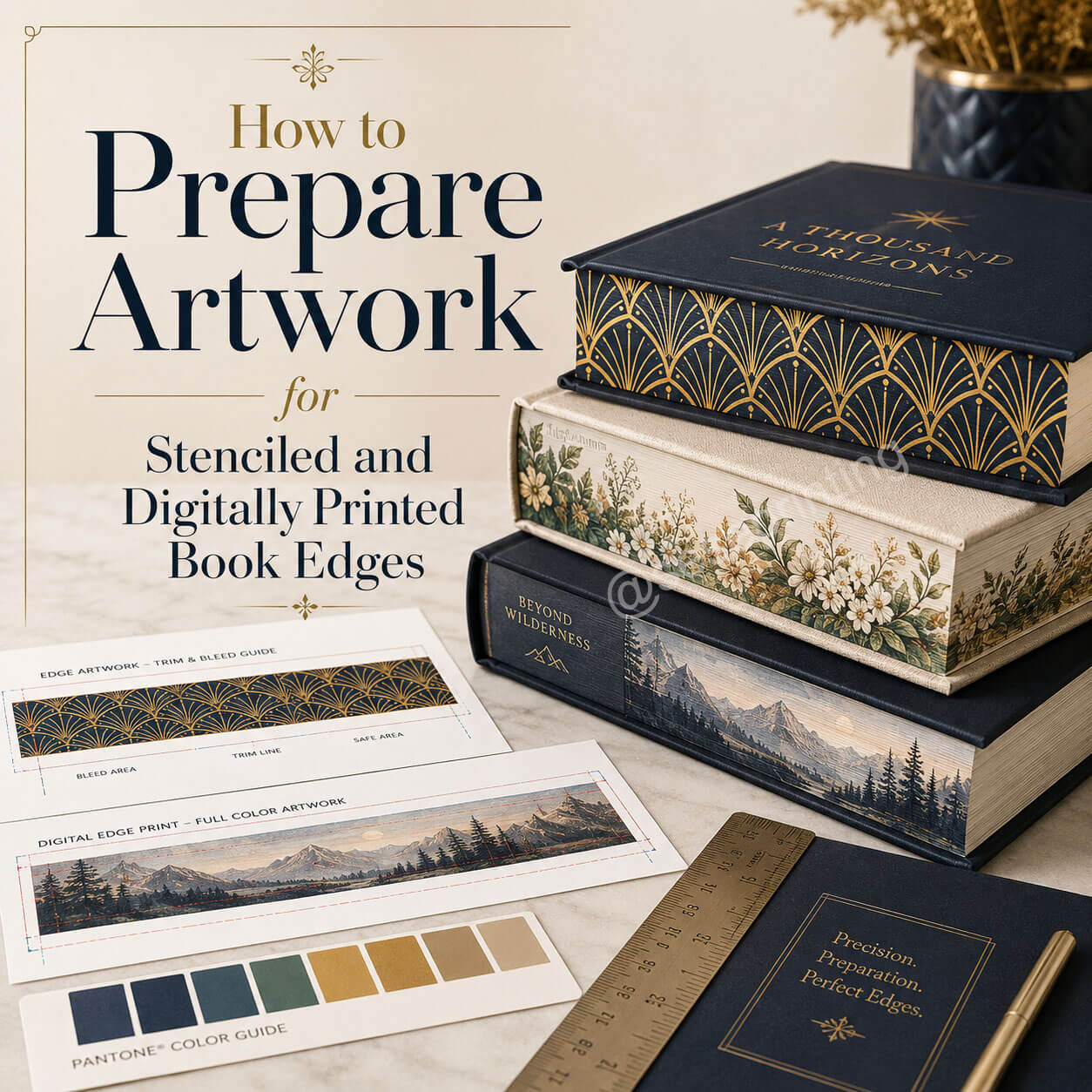 How to Prepare Artwork for Stenciled and Digitally Printed Book Edges?