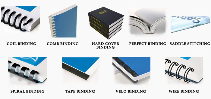 book printing binding options
