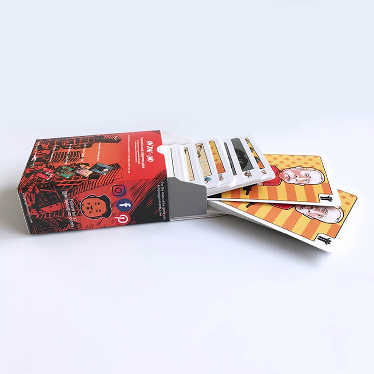 high quality Black Core Paper Customized Cards Game Printing