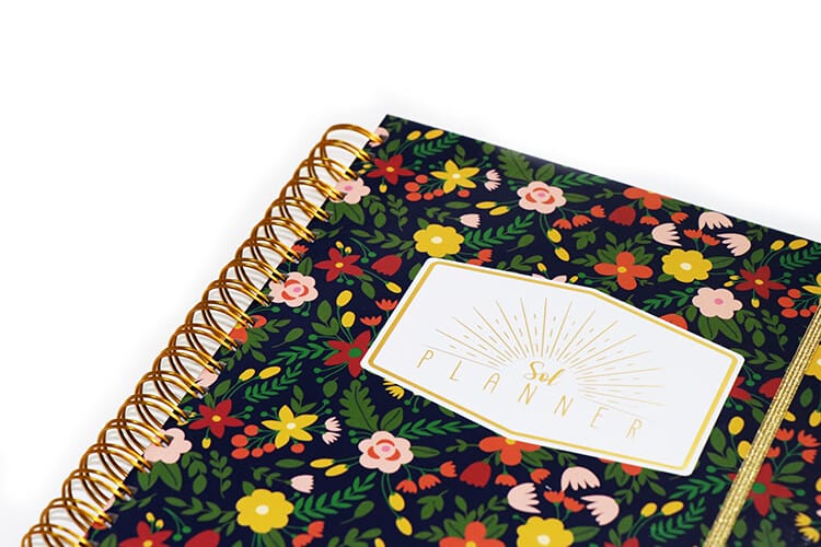 Custom Printing Hard Cover Spiral Daily Agenda Planner 2019 (1)