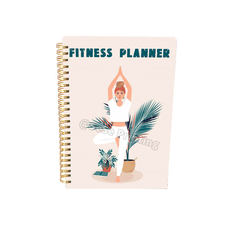 Custom Hardcover A5 Workout Fitness Spiral Journal Planner for Women