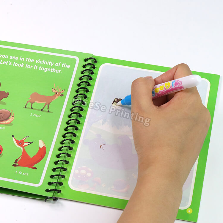 Custom Children Book Colourful Magic Water Drawing Book Writing Doodle Book with Magic Pen