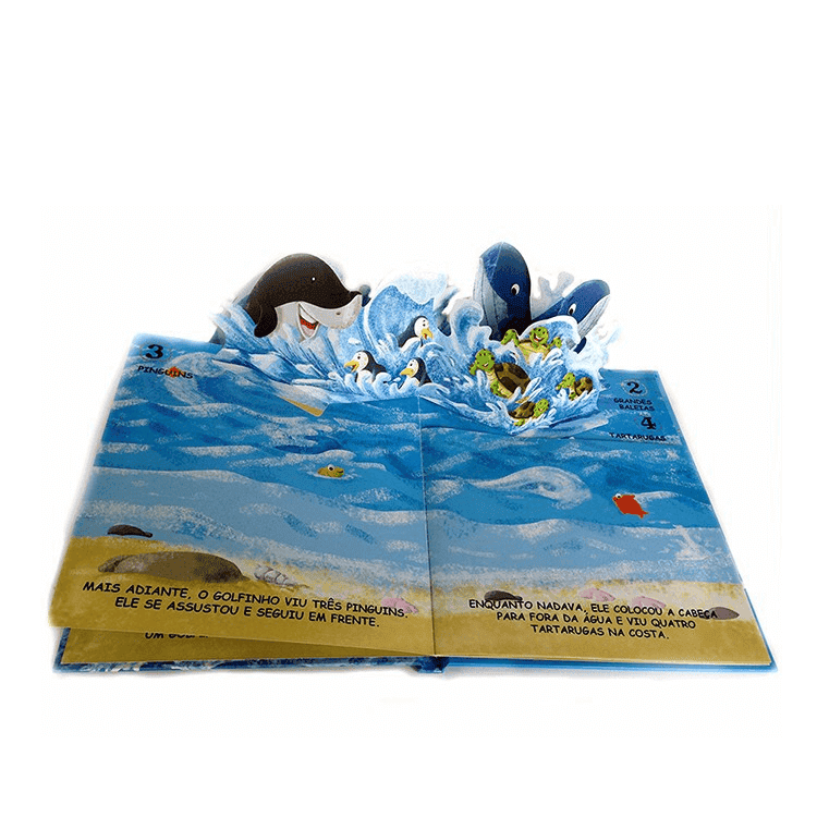 Custom Children 3D Pop-Up Book Hardcover Pop Up Book Printing