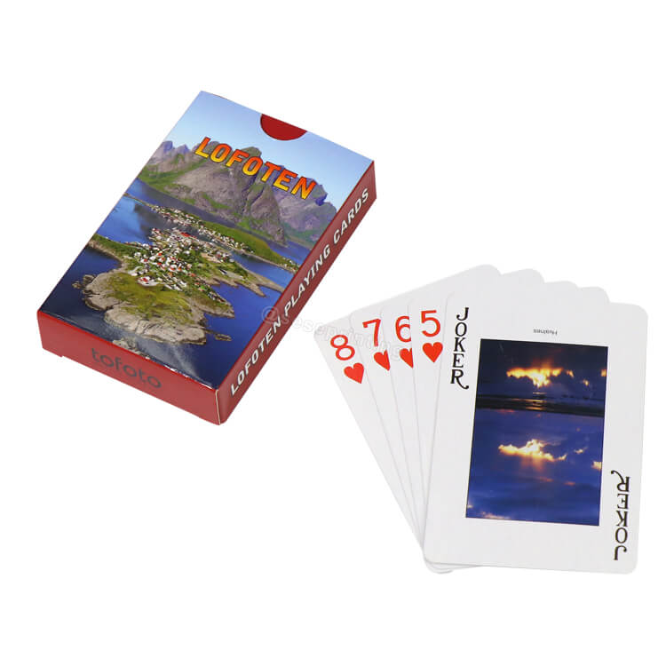 Custom Logo Printing Advertising Paper Cards Full Color Game Poker Playing Card with Box