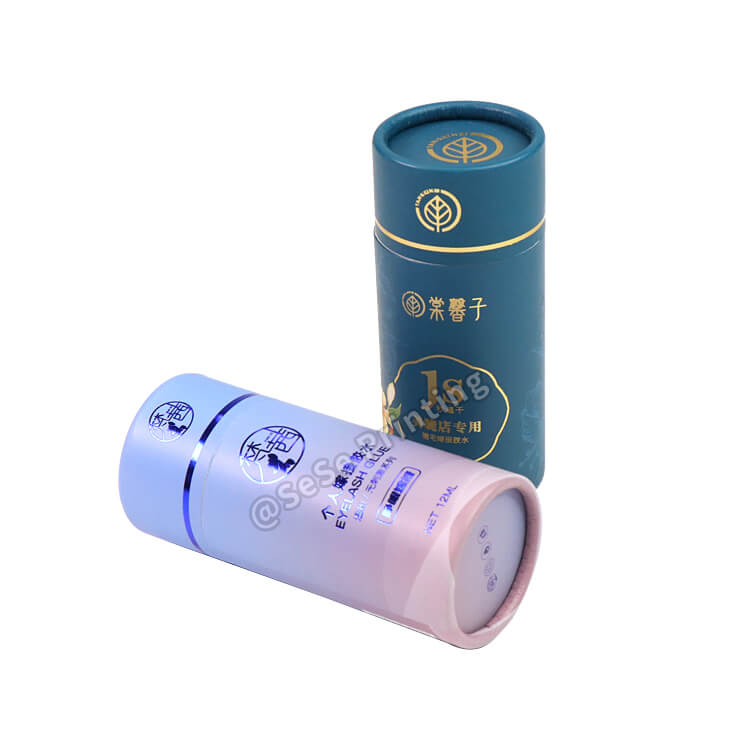 Custom Eye Lash Glue Packaging Cylinder Box Paper Round Tube Box