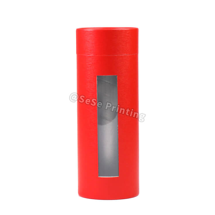 Custom Round Paper Tube Packaging Gift Box Cylinder Box with Pvc Window