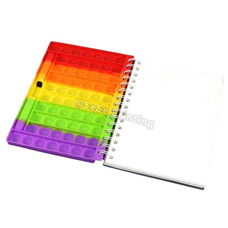 Stress Reliever School Notebook Pop It Notebook Silicone Notebook Diary