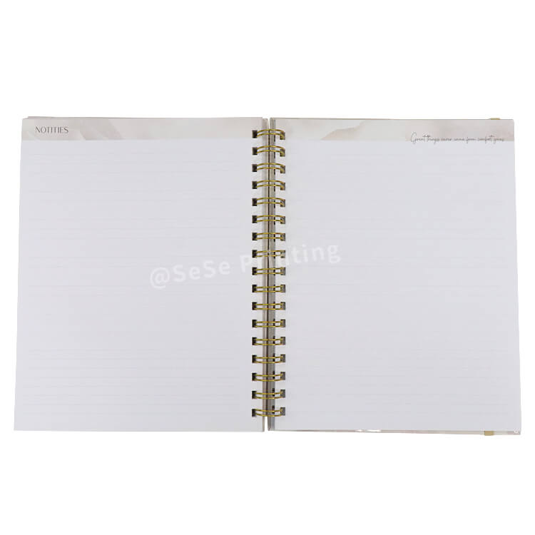 2023 Planner Spiral Notebook Manufacturing Marble Planner Agenda Hardcover Accept Customized Logo Promotion