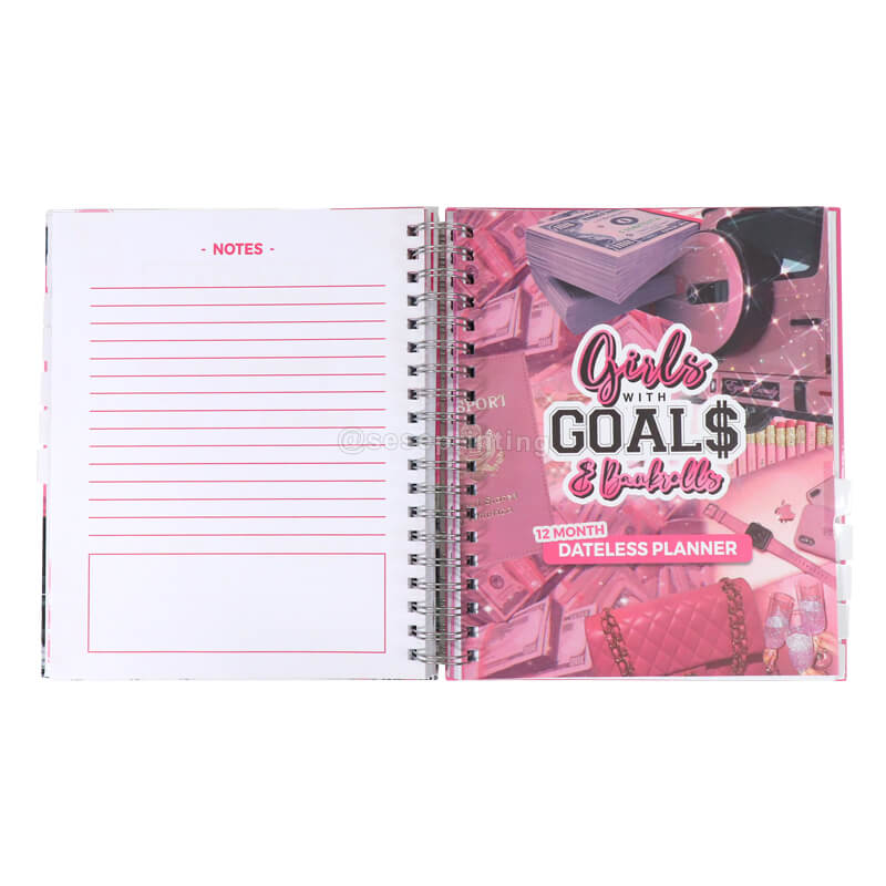 Planner Custom Printing Manifestation Journal Making Custom Spiral Bound Monthly Goals Planner Workbook