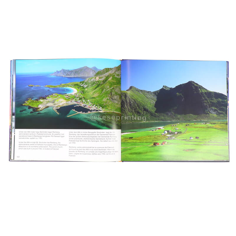 Hardcover Photo Book Printing A4 Hardcover Landscape Book Printing Custom Coffee Table Book