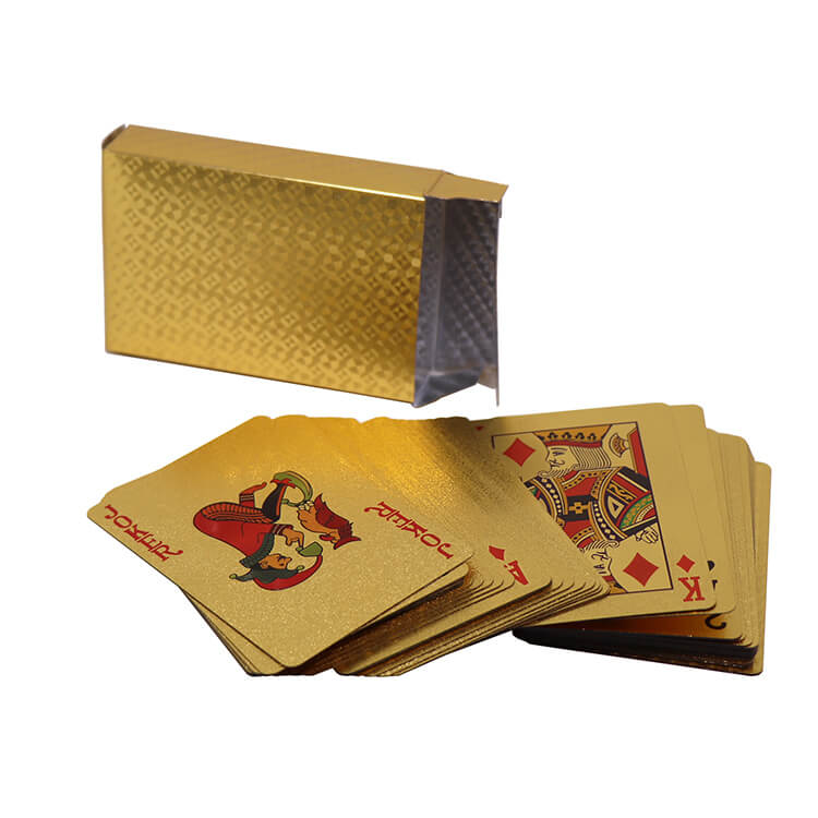 High Quality Custom Playing Cards Printing Poker Pvc Waterproof Plastic Gold Playing Cards