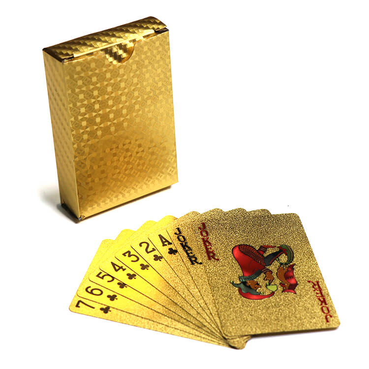High Quality Custom Playing Cards Printing Poker Pvc Waterproof Plastic Gold Playing Cards