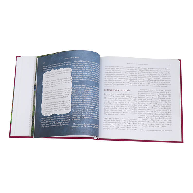 Full Color Linen Cover a Story of Enterprise and Opportunity Book Printing Custom Hardcover Book